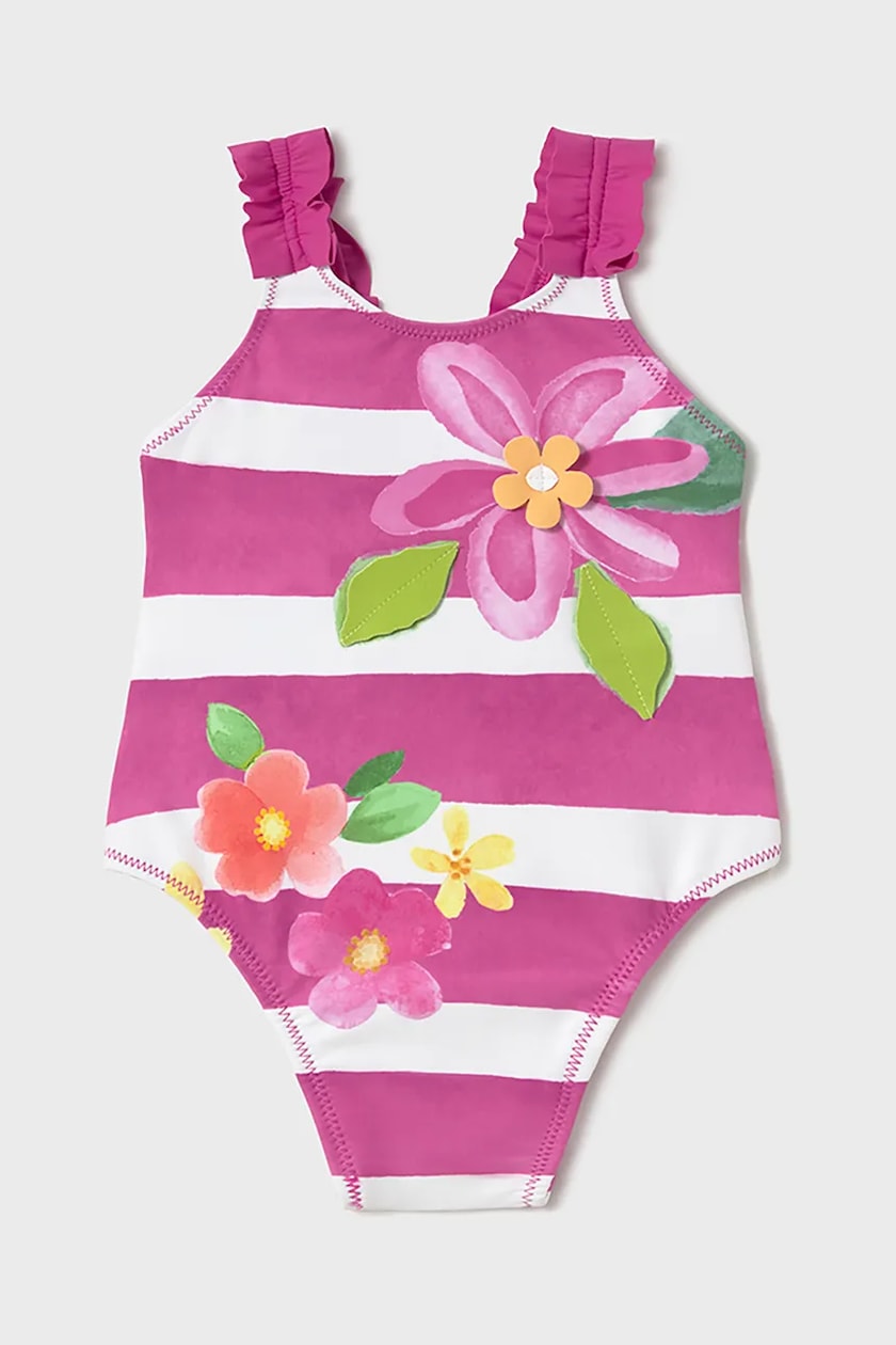 Mutandina Costume Per Neonata Con Strisce E Fiori | Tessuto Morbido Ed Elasticizzato - Mayoral