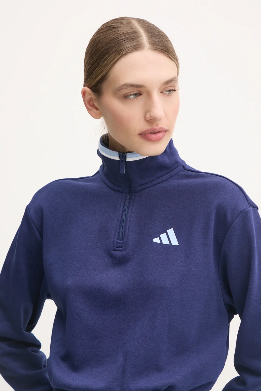 Кофта adidas W CB Color Pop женская цвет синий однотонная JG4172