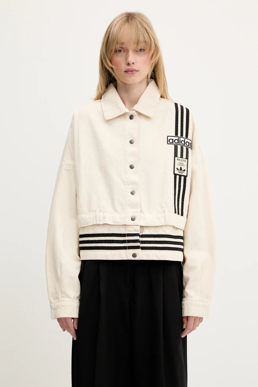 Куртка adidas Originals Short Puffer цвет бежевый зимняя JX2947