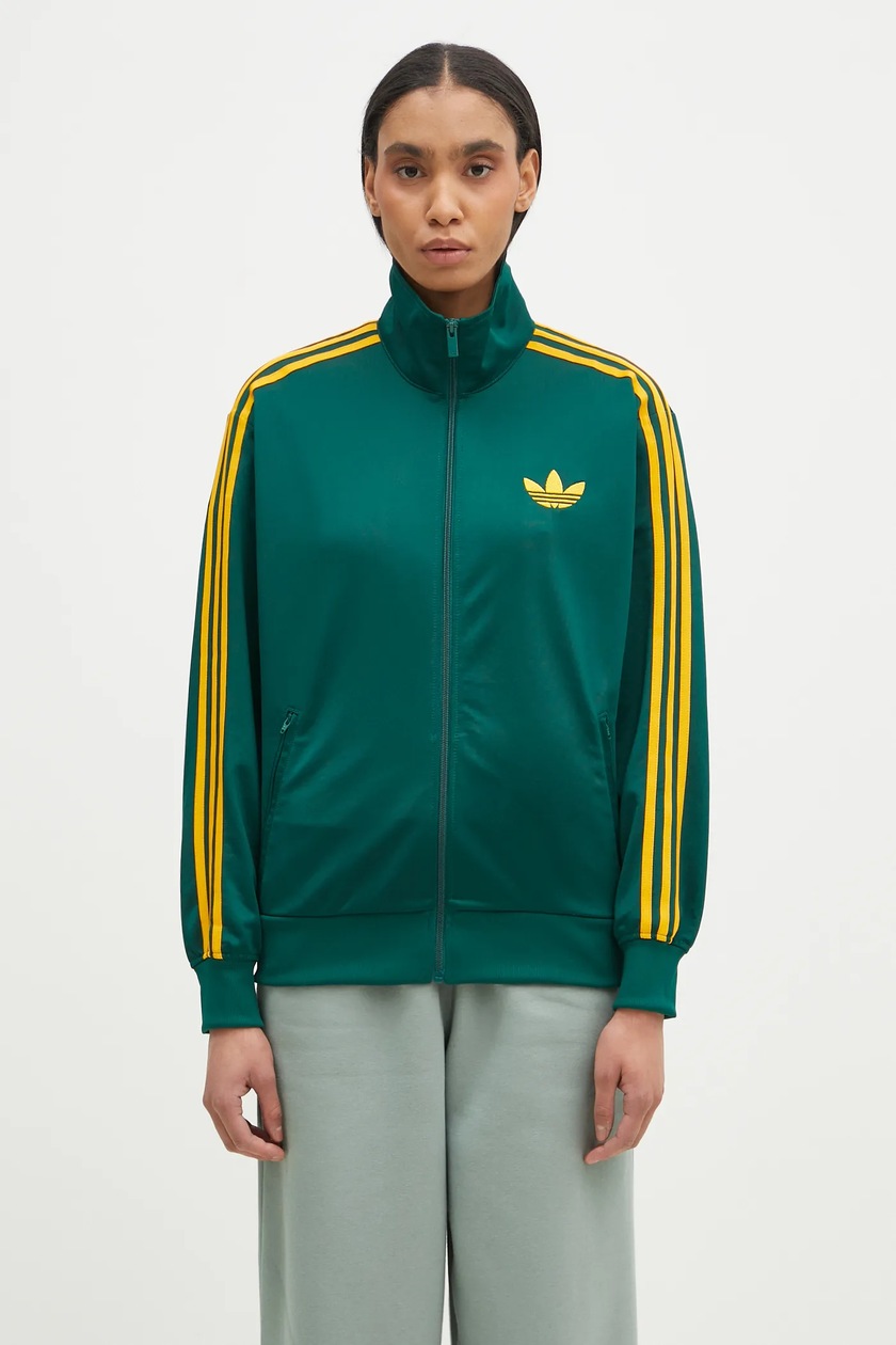 adidas Originals bluza Firebird damska kolor zielony