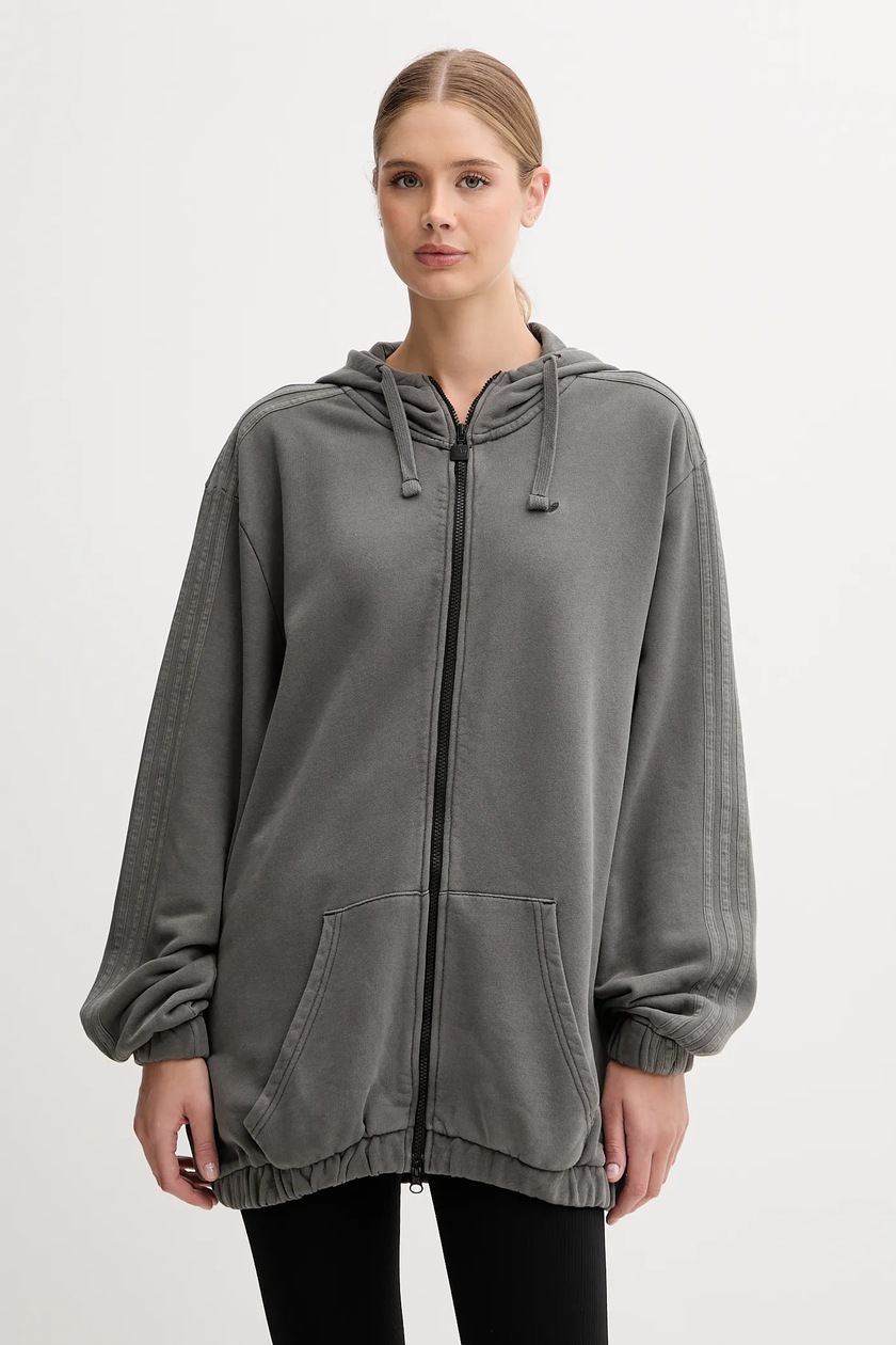 adidas Originals bluza bawełniana Wash Zip Hoodie damska kolor