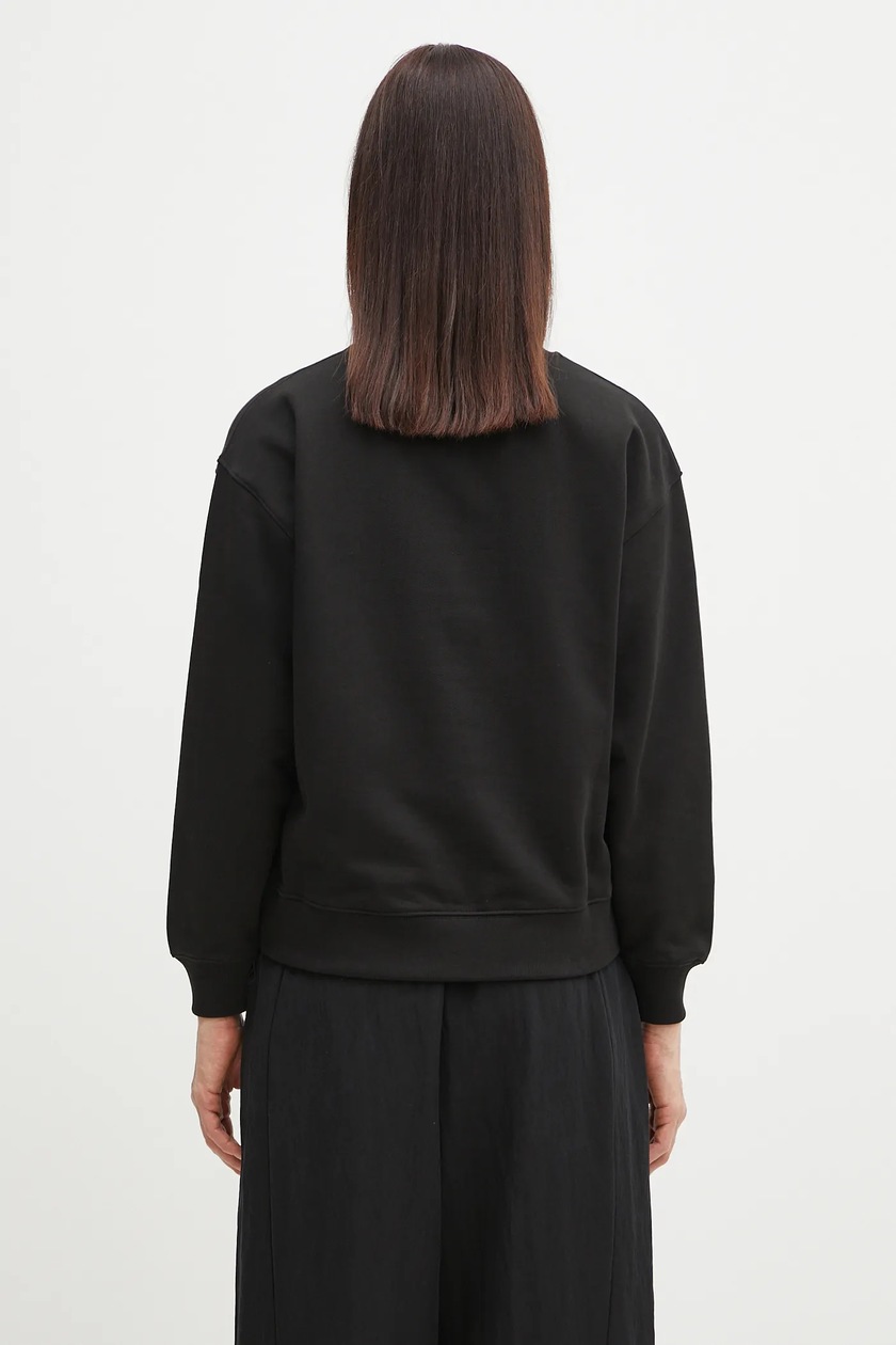 その他 KENZO SS25 Black cotton sweatshirt (FF52SW1894MF 99J) Kenzo cotton sweatshirt women's black color patterned