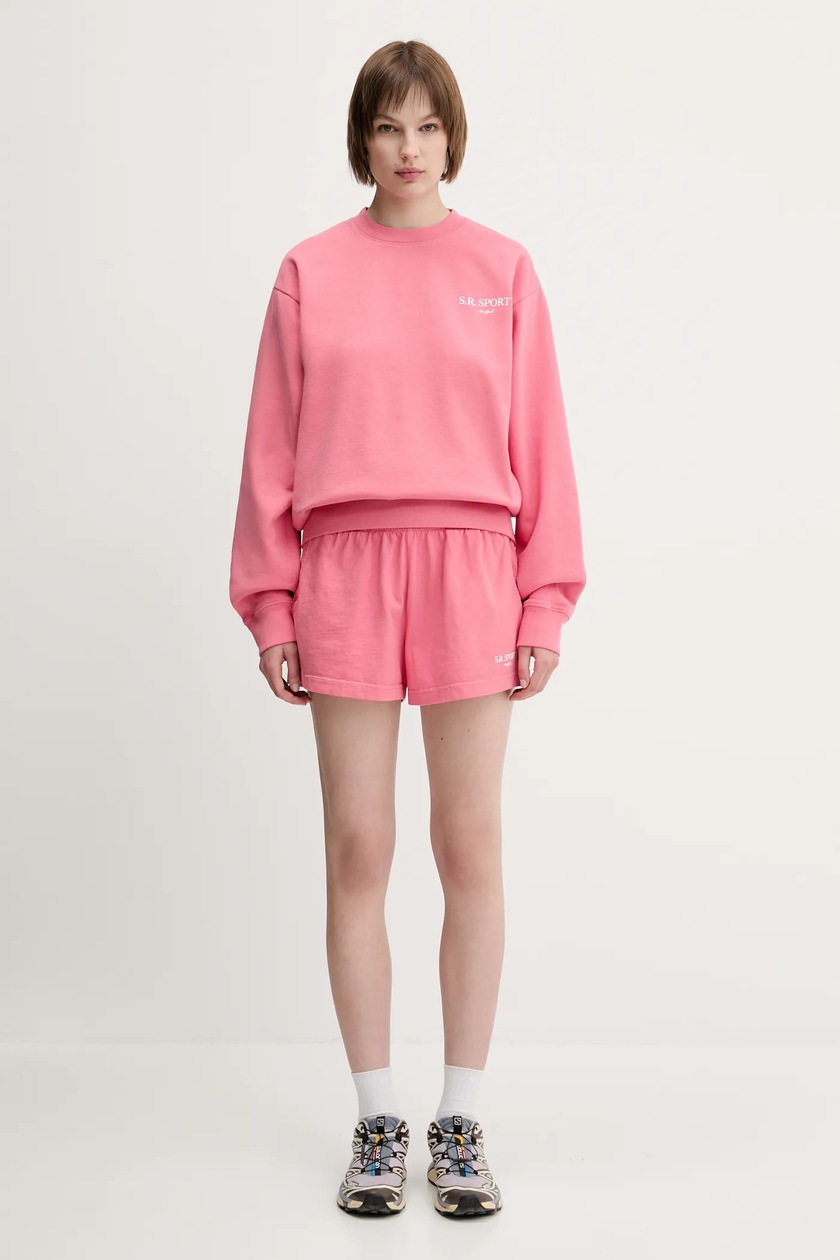★Sporty & Rich★ Optional additional price Wimbledon crew n Sporty & Rich cotton sweatshirt Wimbledon PRM EU