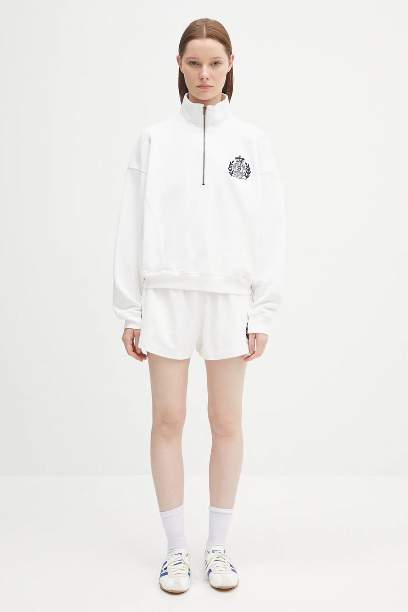 トレーナー スウェット Mr Pencil fitted sweatshirt レディース X-girl エックスガール CIRCLE BACKGROUND FACE LOGO BIG SWEAT