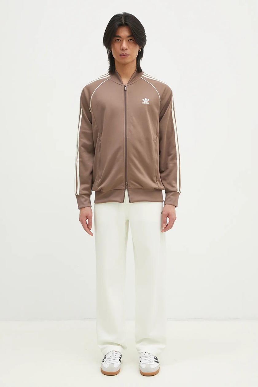 adidas ベージュ ジップアップジャケット adidas Originals sweatshirt SST TT men's beige color JP2519 at PRM US