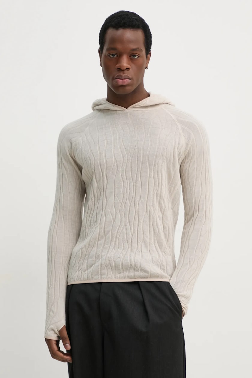 Human Made wool blend jumper Heart Knit Sweater men's beige Human Made wool blend jumper Heart Knit Sweater men's beige