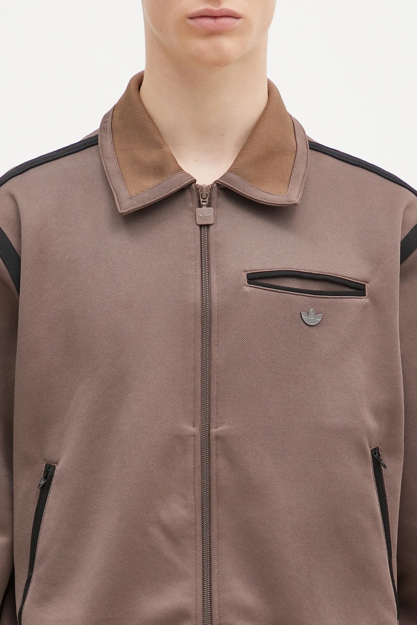 adidas Originals sweatshirt Premium Tracktop men's brown color