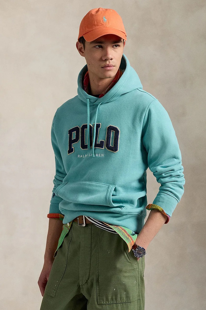 【POLO RALPH LAUREN】Army Cotton Blend Sweatshirt グリーン Men's Green Polo Ralph Lauren Hoodies & Sweatshirts | Ralph