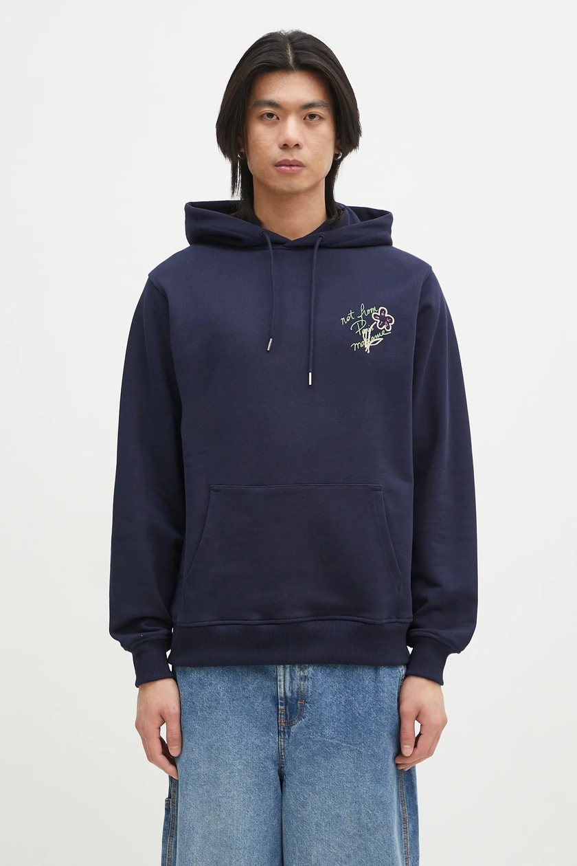 Drôle de Monsieur cotton sweatshirt men's navy blue color at