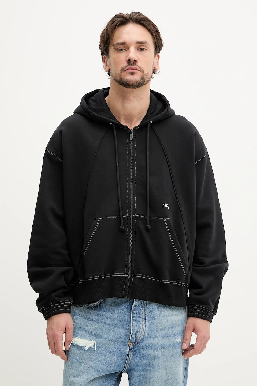 Rick Owens cotton sweatshirt Mountain Hoodie men's black Rick Owens cotton sweatshirt Mountain Hoodie men's black