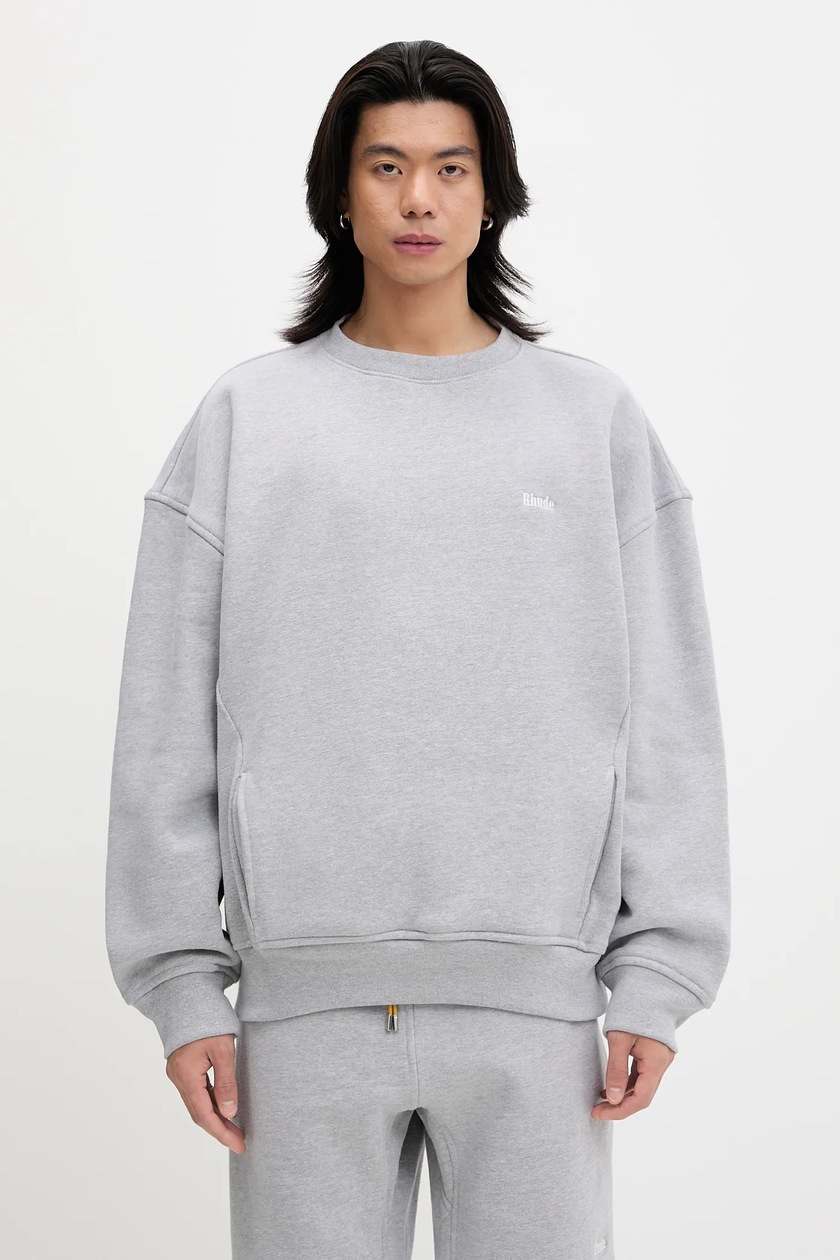 その他 MPY19571 RHUDE cotton sweatshirt Bay Of Angels men's gray color