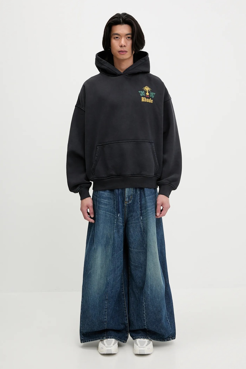 RHUDE cotton sweatshirt Tabaco PRM EU