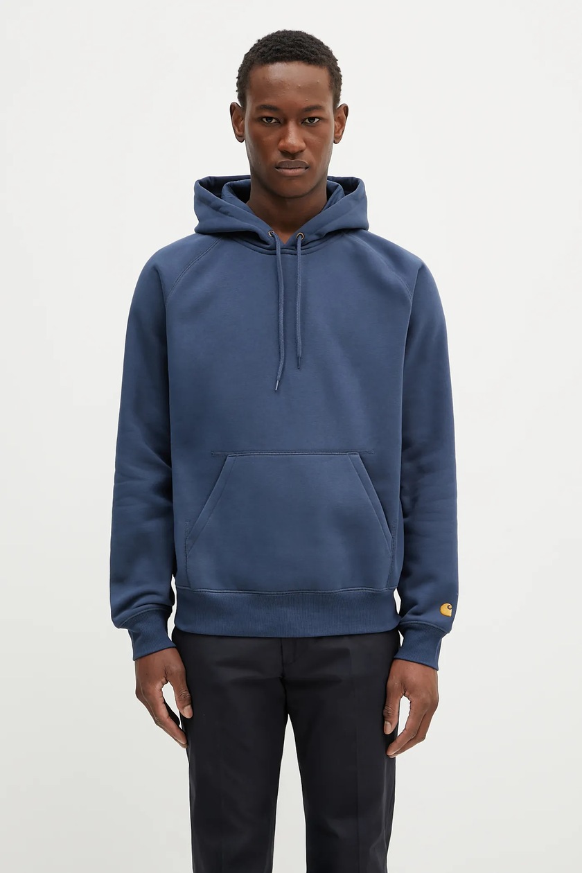 Carhartt WIP cotton sweatshirt Hooded Vista Sweat men's blue Carhartt WIP cotton sweatshirt Hooded Vista Sweat men's blue