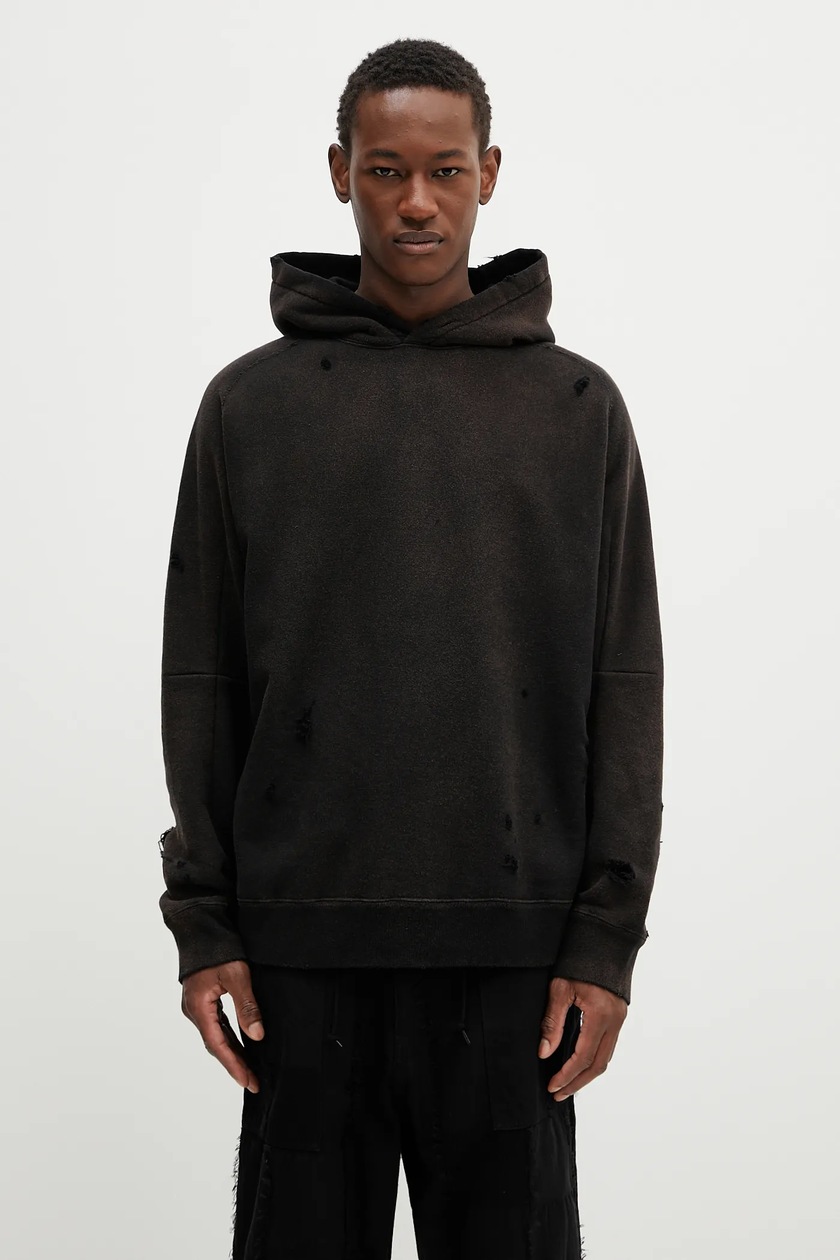 Needles cotton sweatshirt Darts Sweat black color hooded smooth Needles cotton sweatshirt Darts Sweat black color hooded smooth