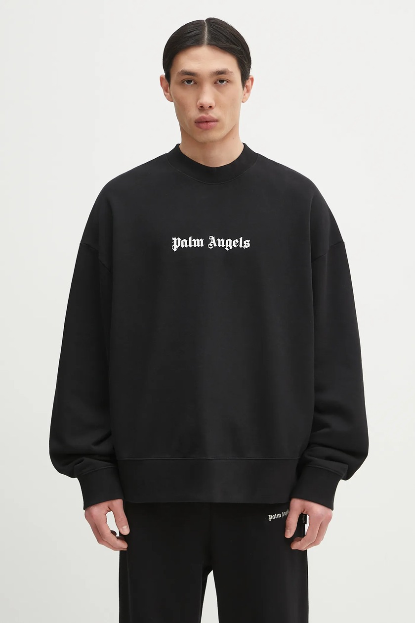 Palm Angels cotton sweatshirt Classic Logo black color with