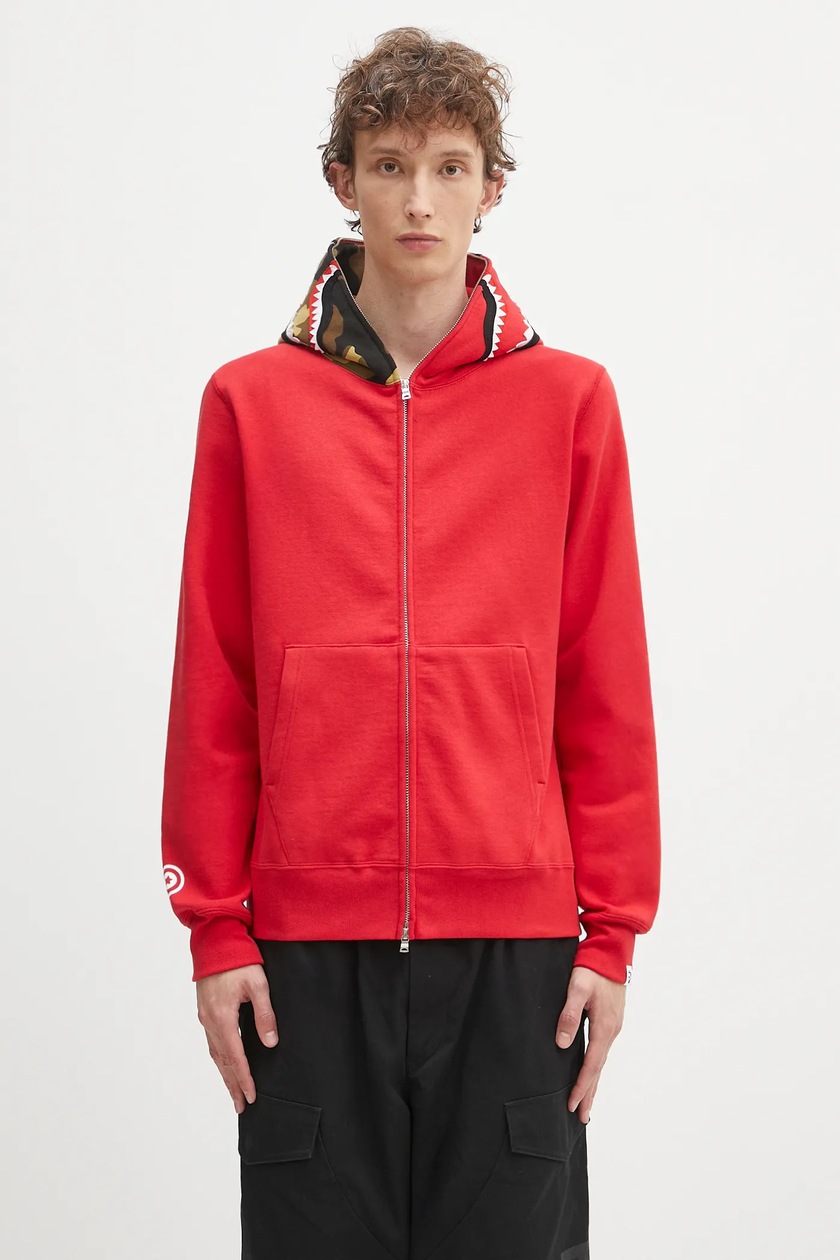 A Bathing Ape cotton sweatshirt Color Camo Separate Shark Full Zip