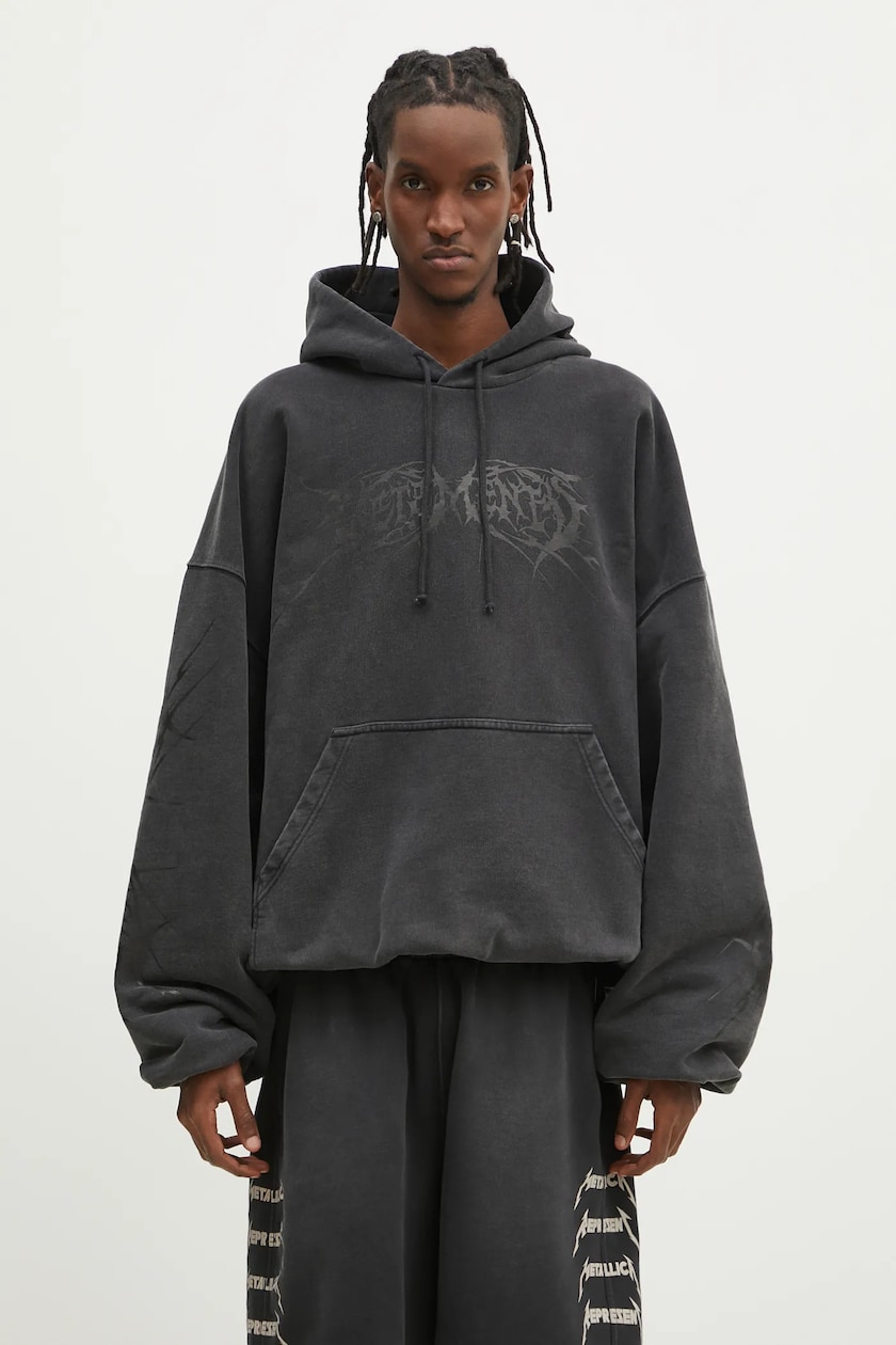 VETEMENTS sweatshirt Death Metal Cropped Boxy PRM EU VETEMENTS sweatshirt Death Metal Cropped Boxy PRM EU