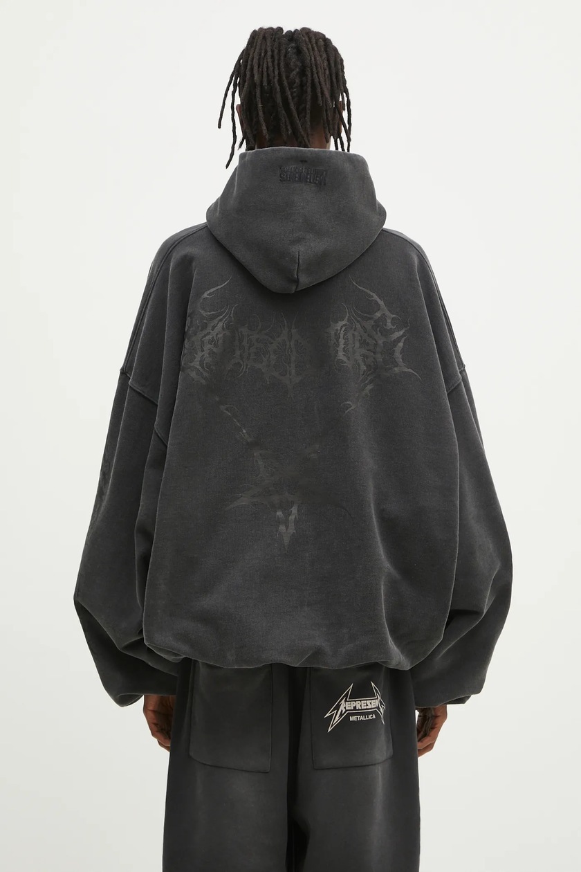 トップス VETEMENTS 21AW Motocross Patchwork Sweat Vetements Long Sleeve Motocross Patched Logo T-Shirt Black