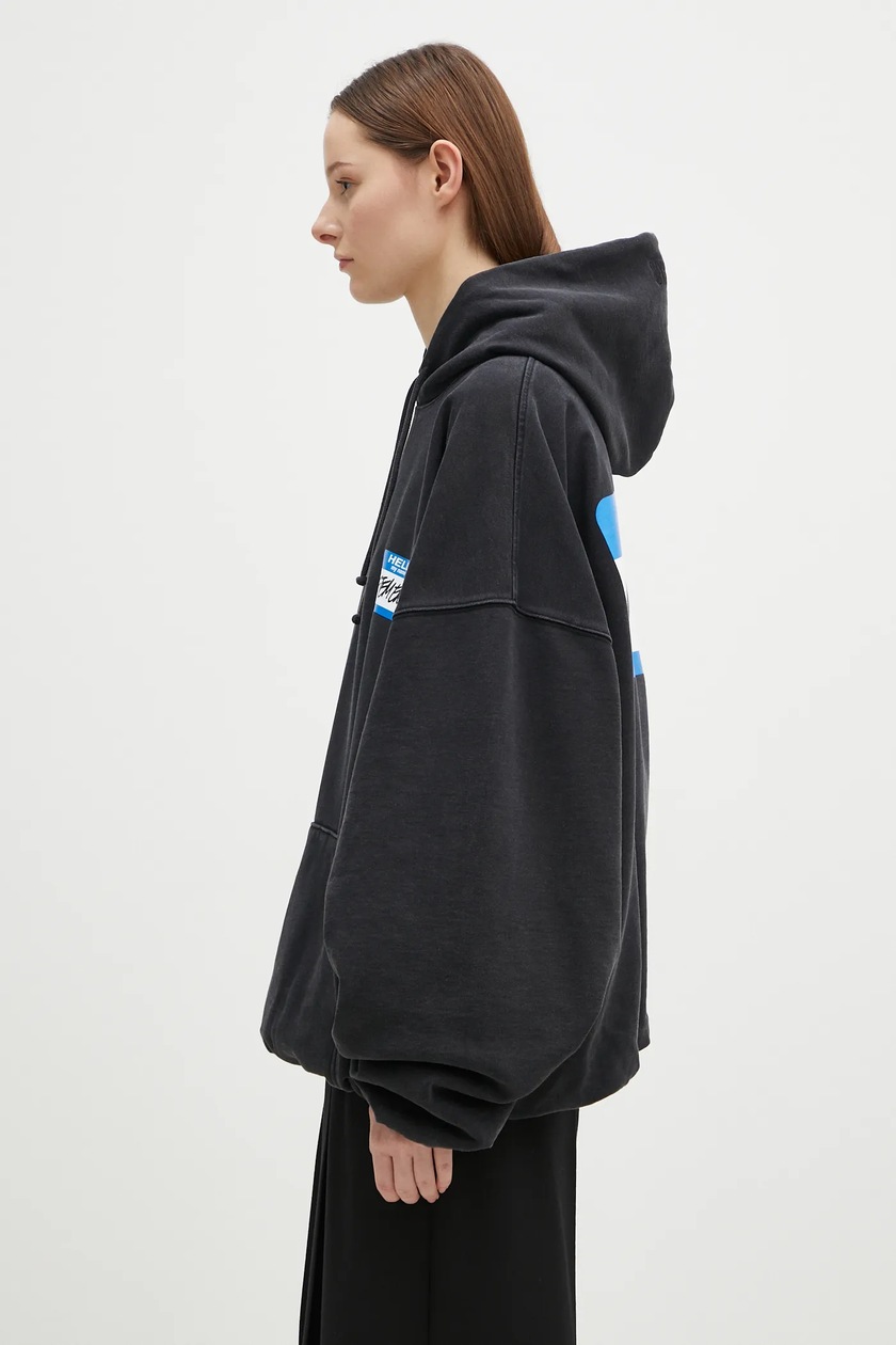 VETEMENTS cotton sweatshirt My Name Sticker Cropped Boxy PRM EU