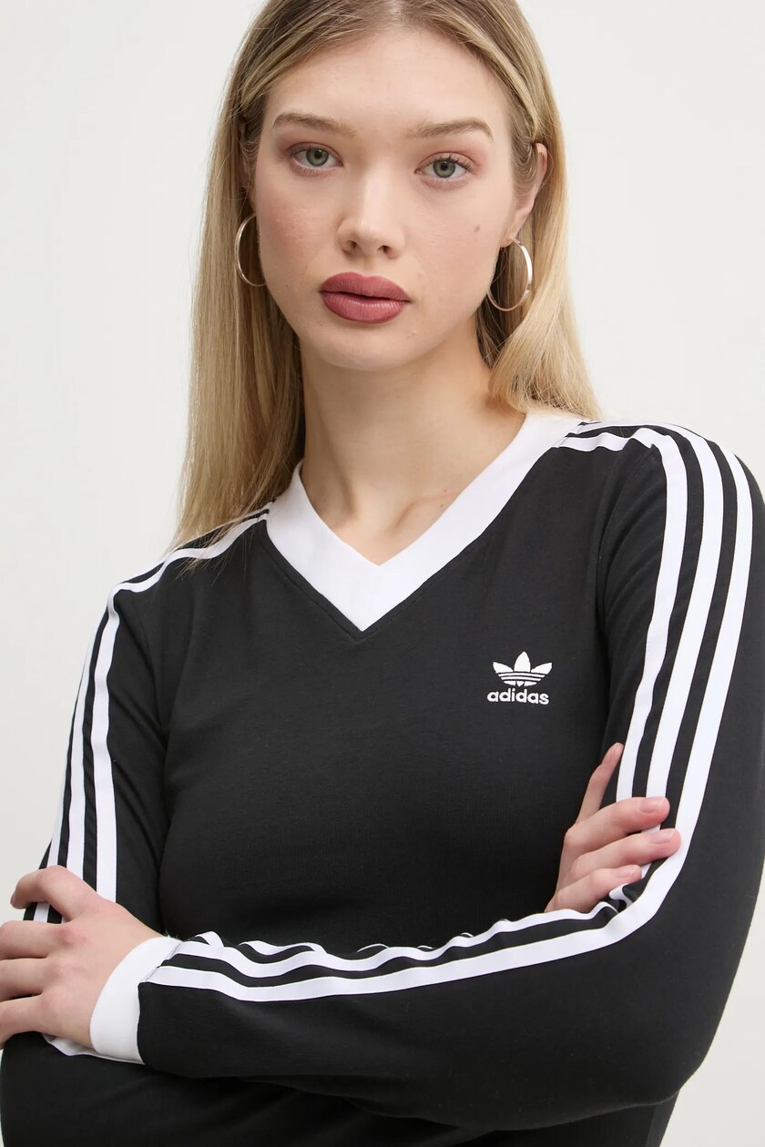 adidas V-Neck Long Sleeve Shirt - Black | adidas Finland