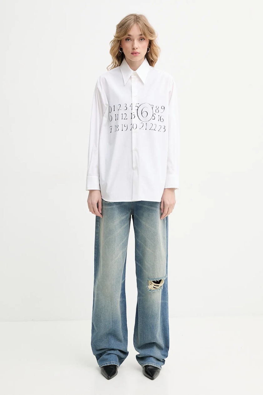 MM6 Maison Margiela バイカラーベルテッドシャツ MM6 Maison Margiela バイカラーベルテッドシャツ MM6 Maison Margiela