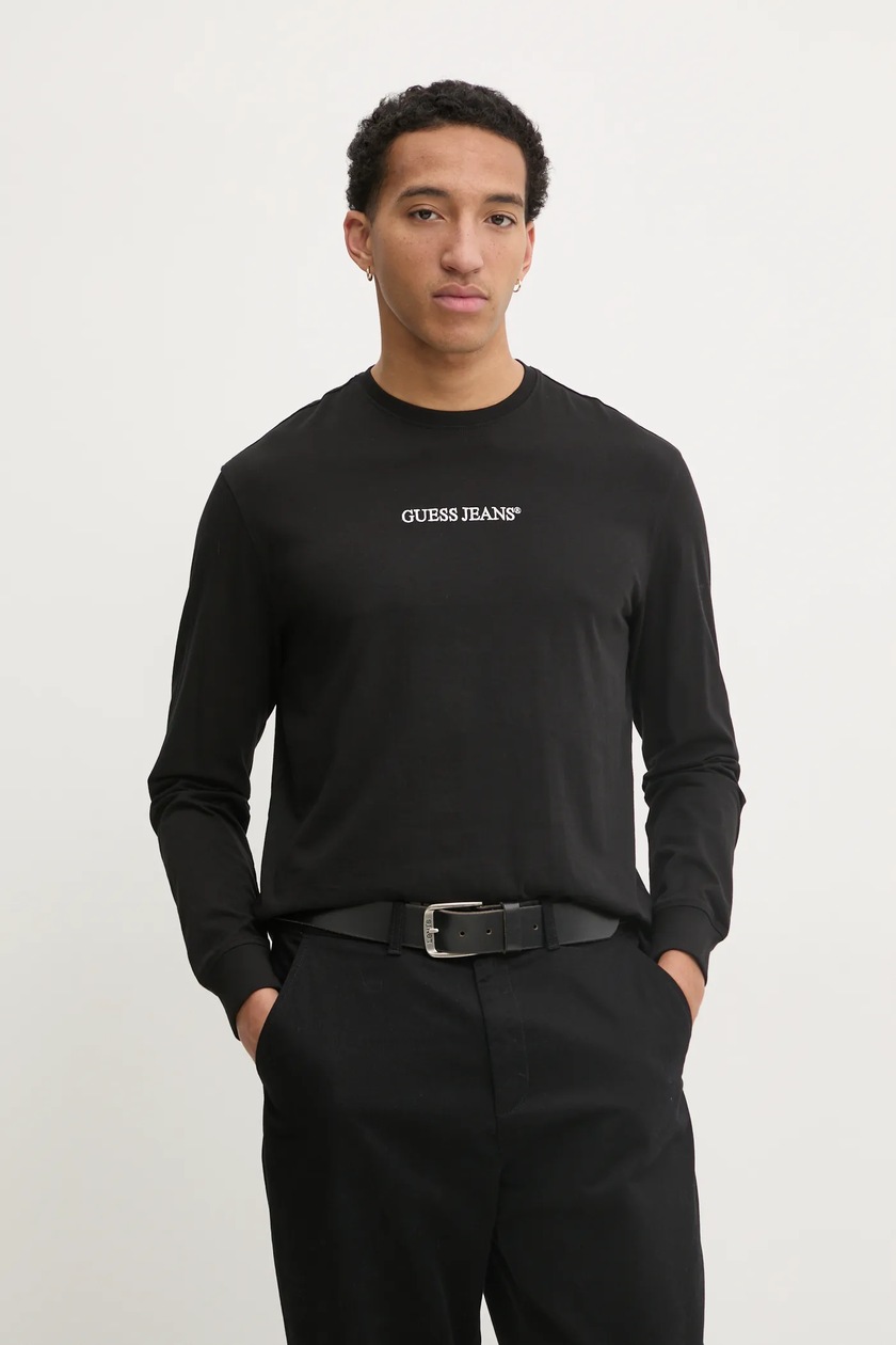トップス Original Cotton Pack LongSleeveT-shirt M Diesel longsleeve D-RIBBER-LS-N męski kolor czarny gładki