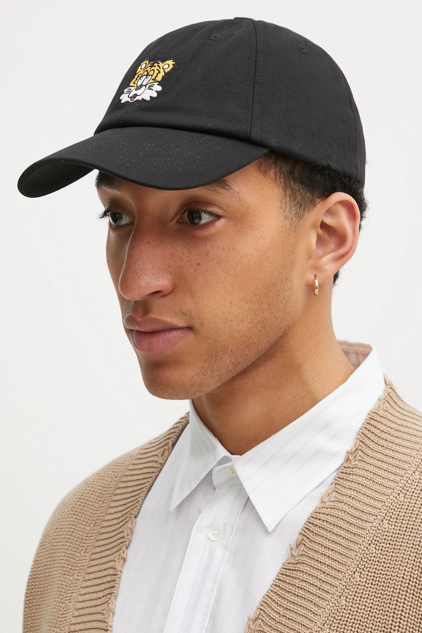 032C cotton baseball cap 'Multimedia' Cap black color with a