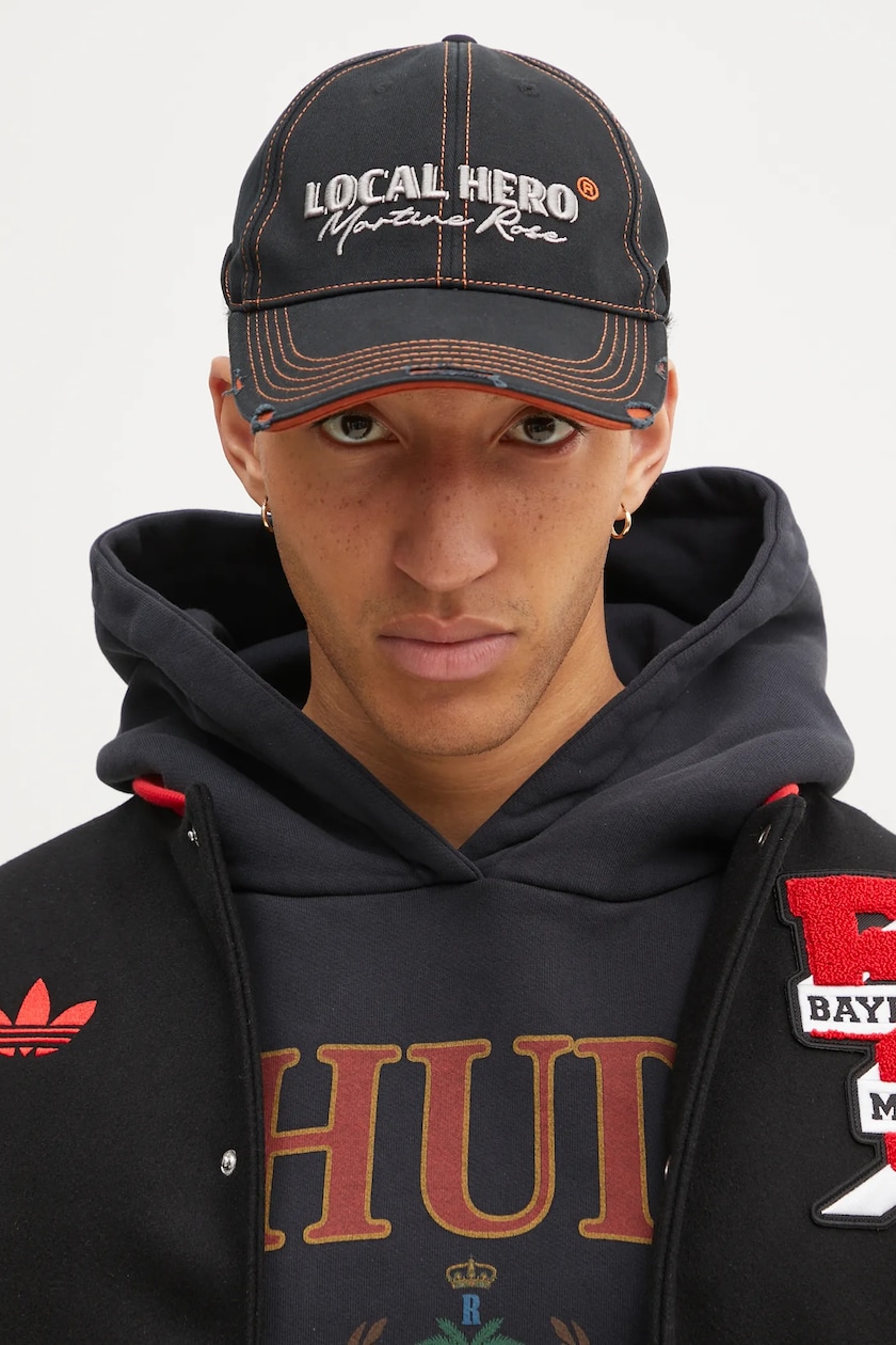 Martine Rose cotton baseball cap Cut Peak Back Cap black