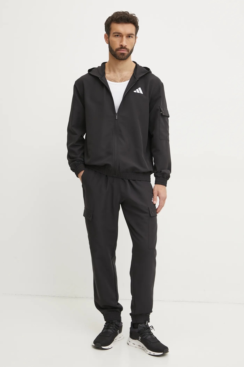 Спортивный костюм adidas M WV CRG TS мужской цвет чёрный JI8888