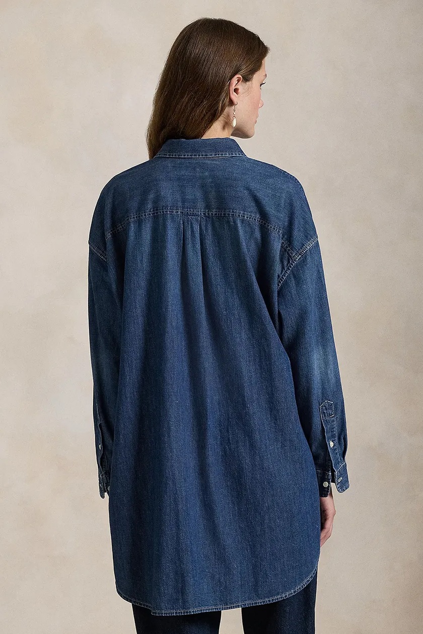 Polo Ralph Lauren denim shirt women's blue color relaxed 211959035