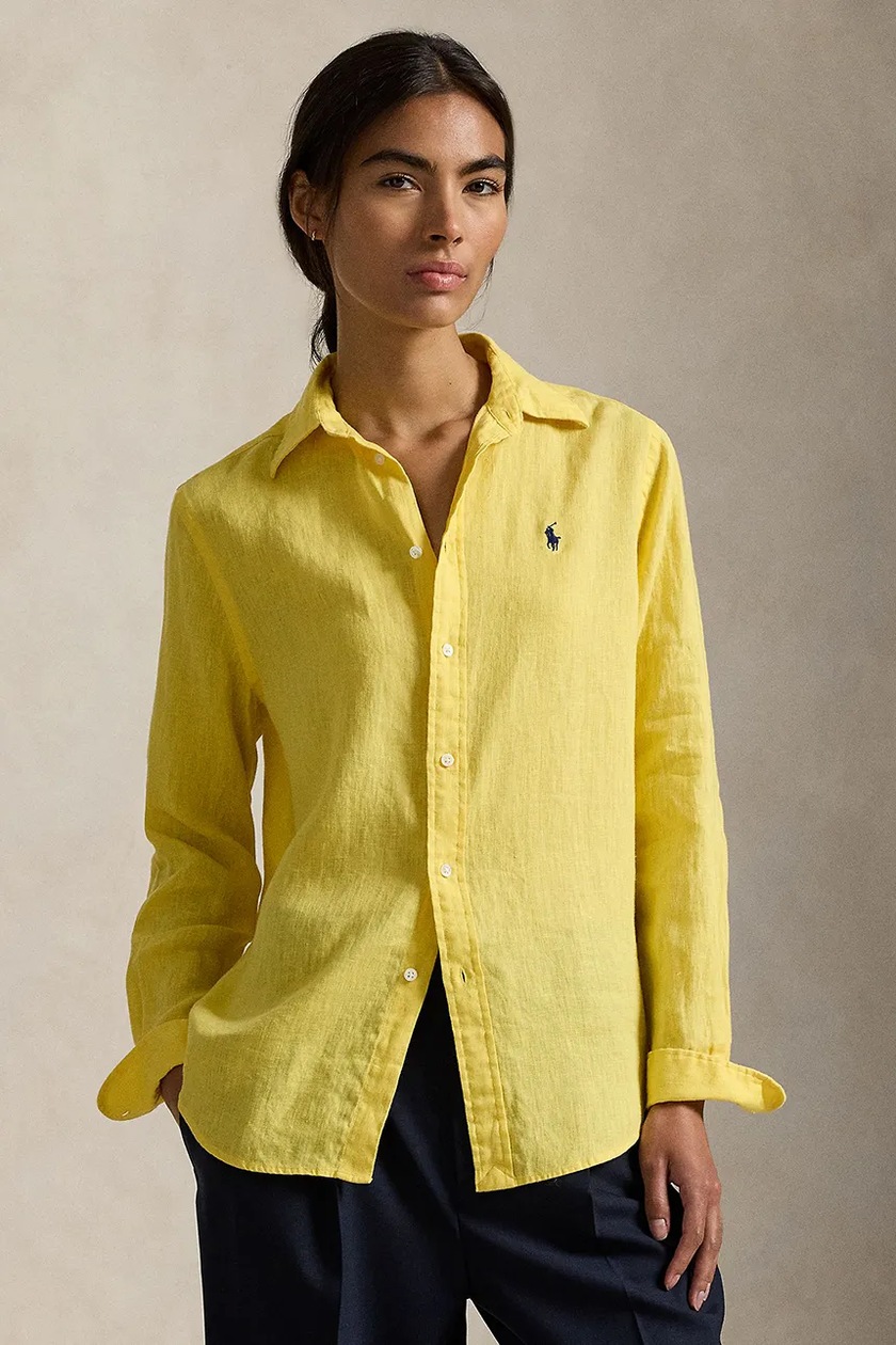 トップス SON OF THE CHEESE Linen Polo Black L The Linen Polo