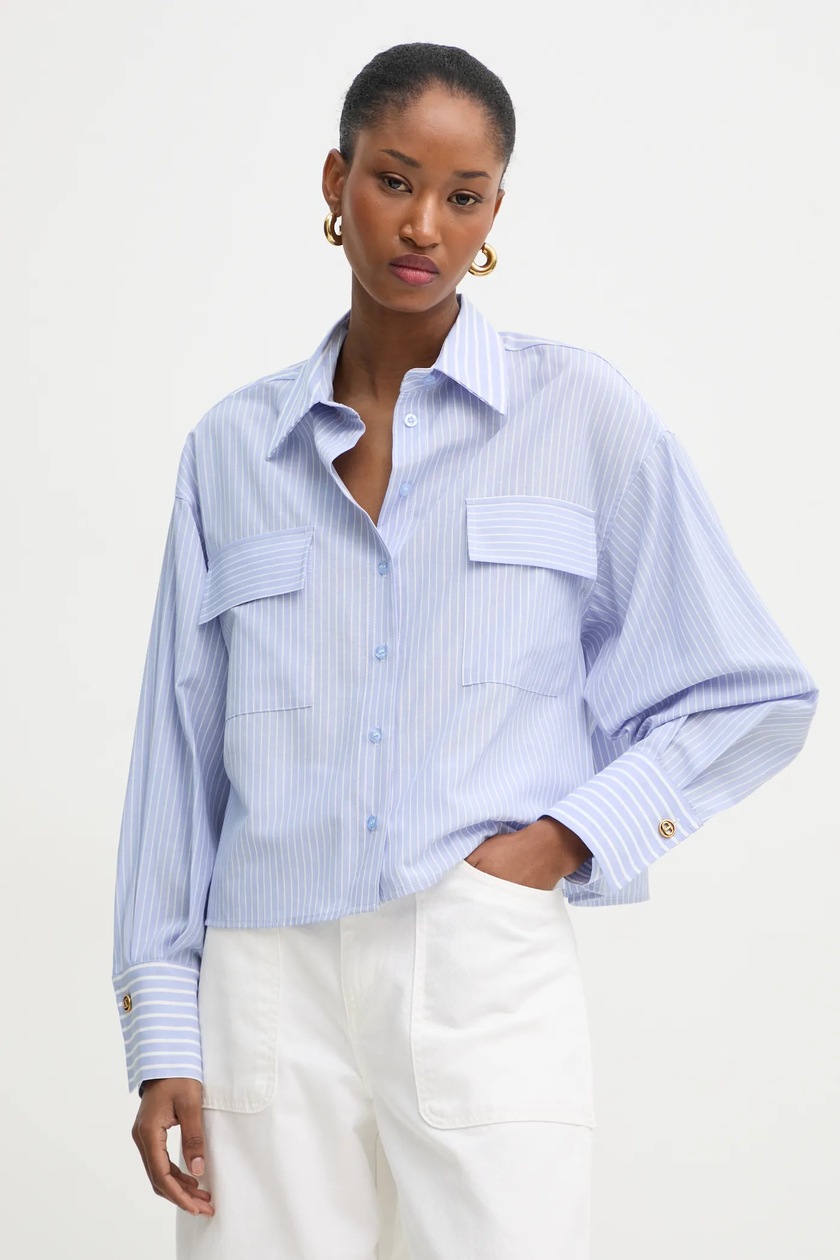 Tシャツ・カットソー TWINSET SS25 CAMICIA (251TP2741 00282) T-shirt with fil coupé sleeves Woman, White | TWINSET Milano