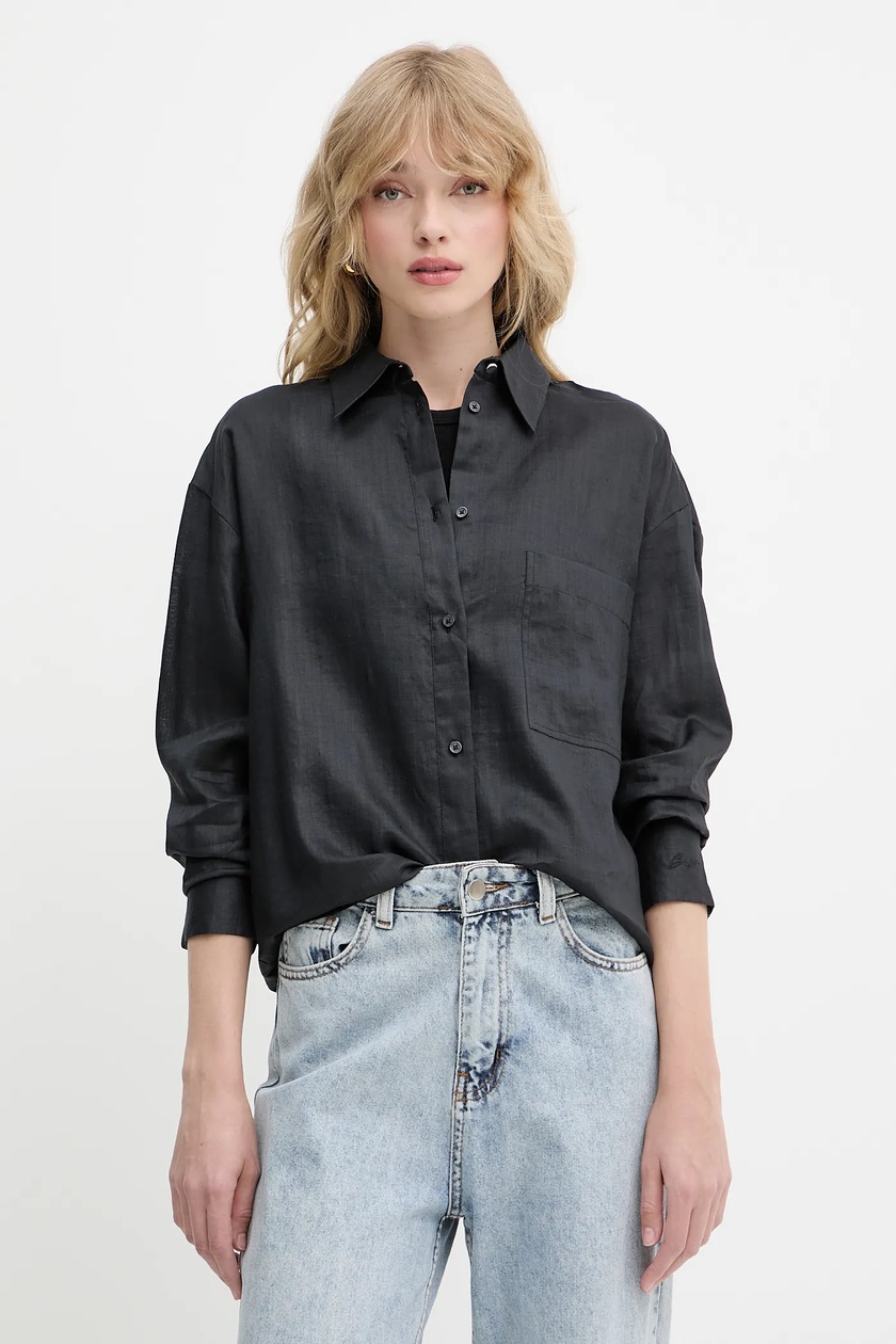 Versace Jeans Couture koszula damska kolor czarny slim z