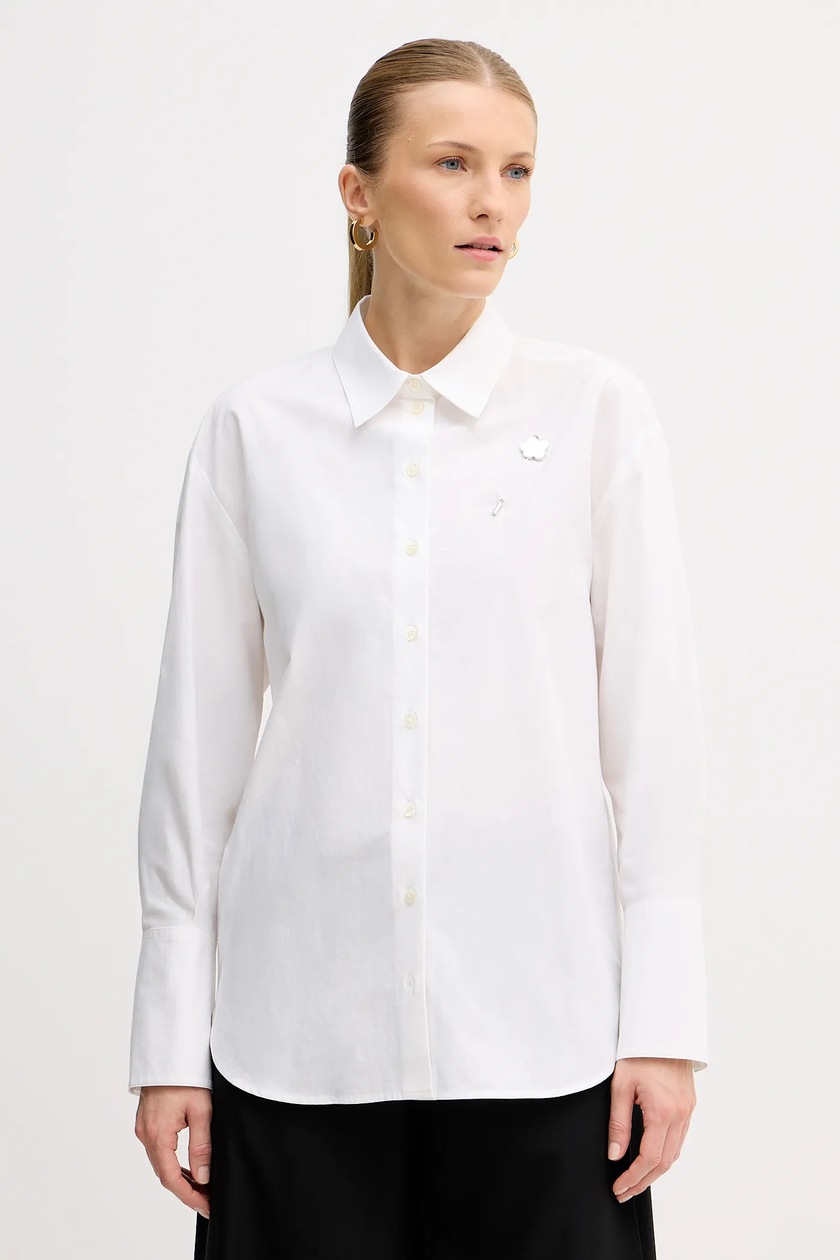 Хлопковая рубашка Kenzo Boke Flower Oversized Shirt женская цвет