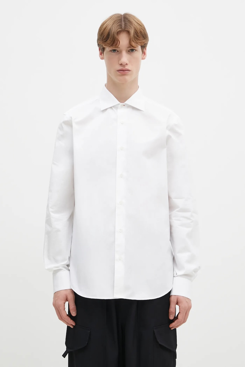 paul smith white dress shirt PS Paul Smith Ecru 'Zine Floral' Fil Coupe Shirt
