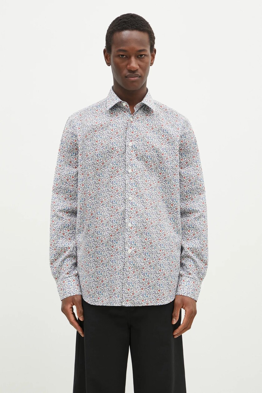 adidas Originals denim shirt men's blue color regular IX6731
