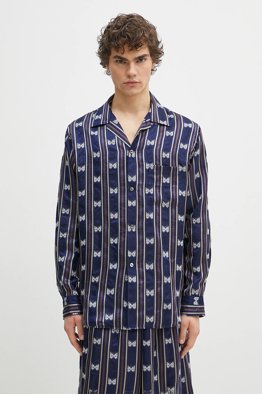 Human Made wool shirt Wool Cpo navy blue color HM26SH008 at PRM US