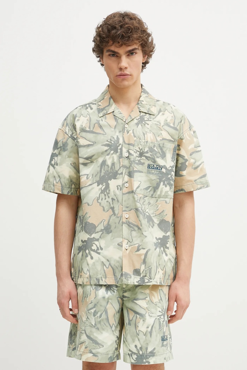 Maison MIHARA YASUHIRO cotton shirt Amateur Sewn S/S Shirts green