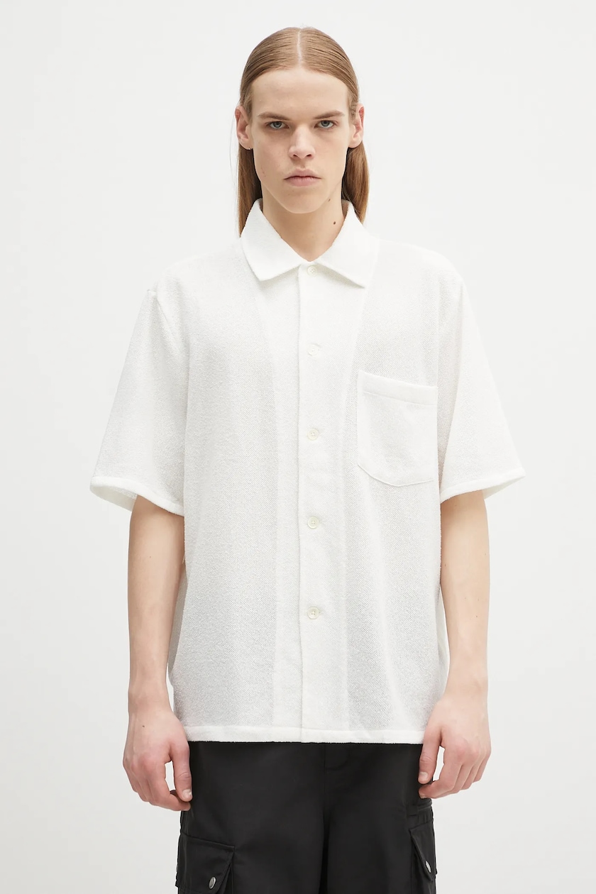Tシャツ・カットソー OUR LEGACY SS25 COCO SHIRT LINEN (M2222CW OFF WHITE) Our Legacy cotton shirt Coco PRM EU