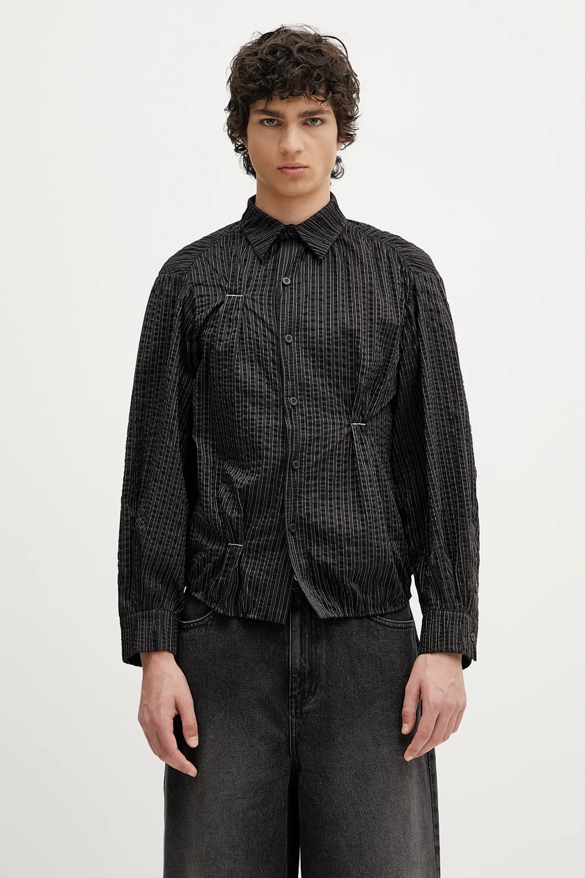 アーダーエラー ADER error 長袖シャツ　黒シャツ Ader Error shirt men's black color at PRM US