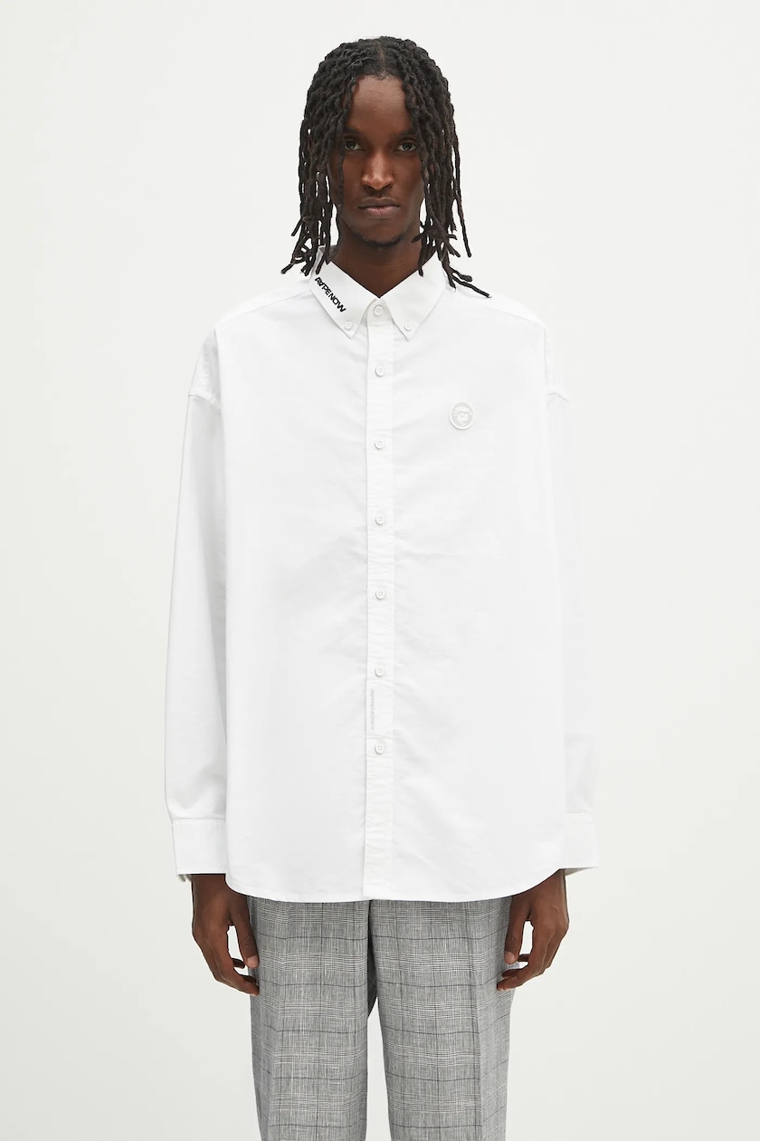JW Anderson shirt Classic Fit Logo Pocket Shirt men's white color