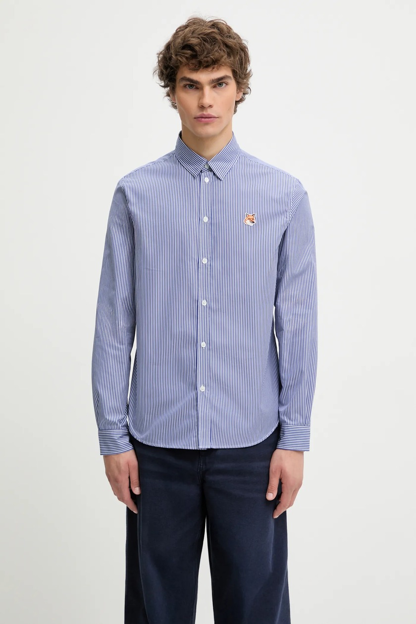 Canyon153　Maison Kitsune シャツ MAISON KITSUNÉ Bold Fox Head Relaxed Shirt in Beige | SVD USA