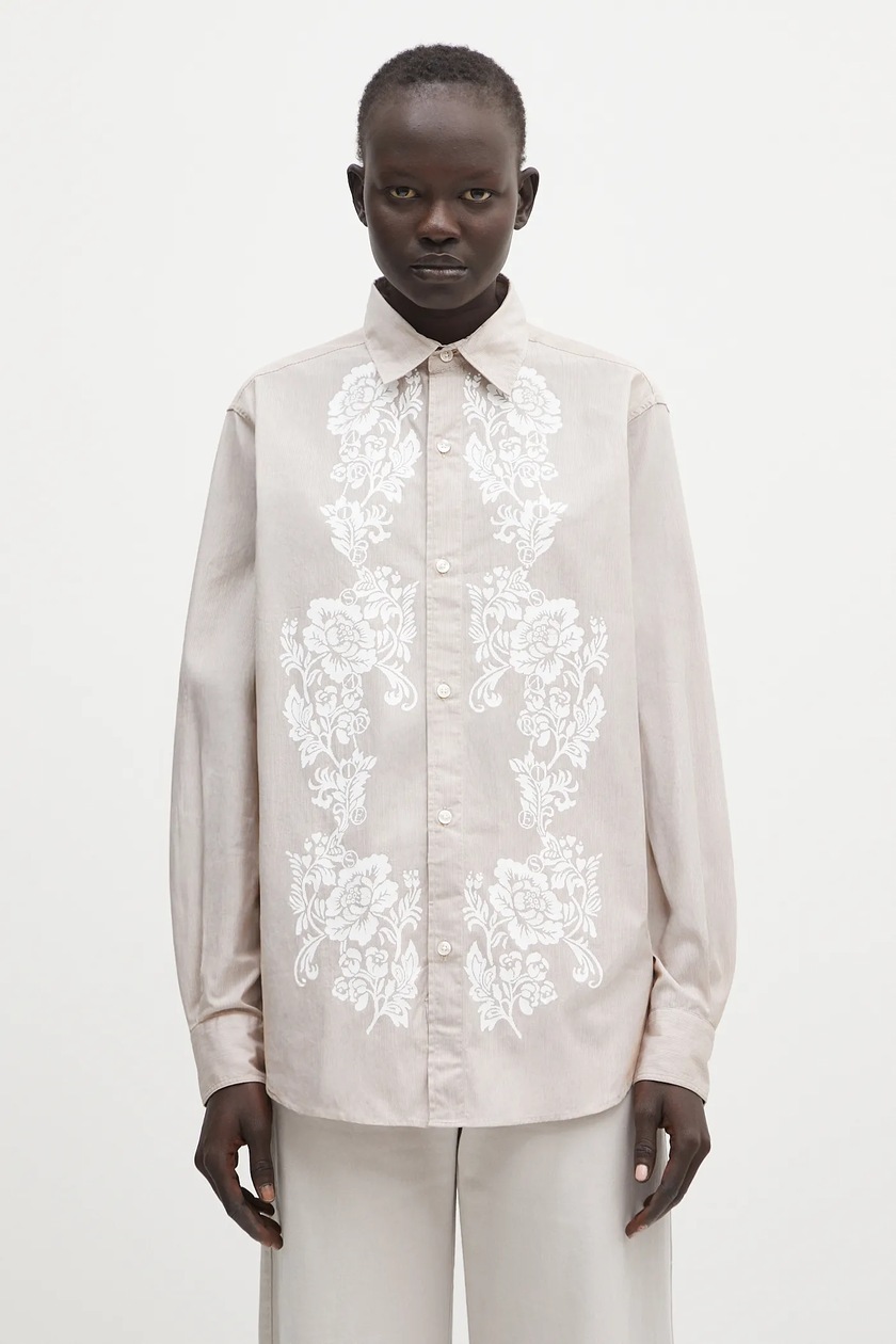 トップス aere wrinkle satin shirt HeRIN.CYE | Sheer tops (Tシャツ・カットソー(長袖) ) |SHEL