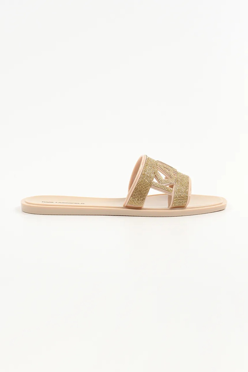 よーへー Klapki Crocs Classic Platform Glitter Clog W 207241 Écru