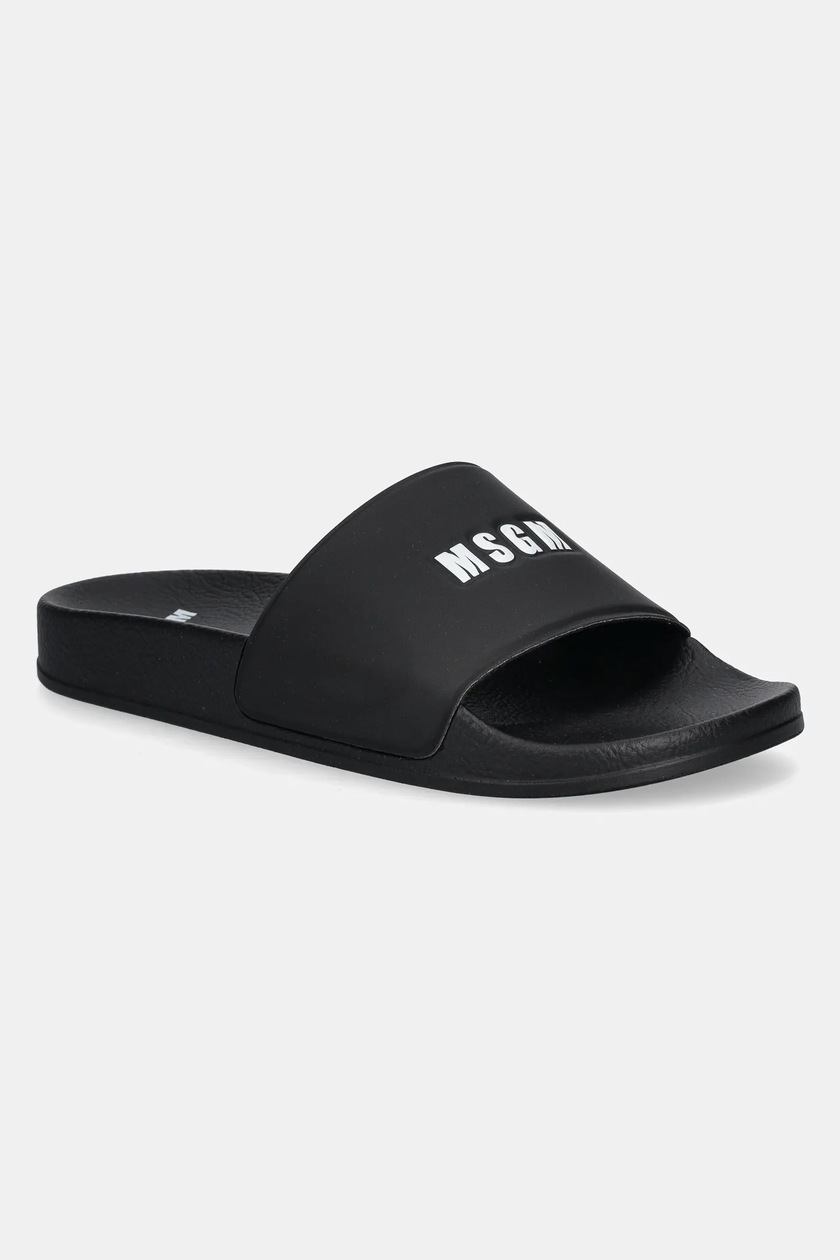 MSGM klapki damskie kolor czarny na platformie 3841MDS206