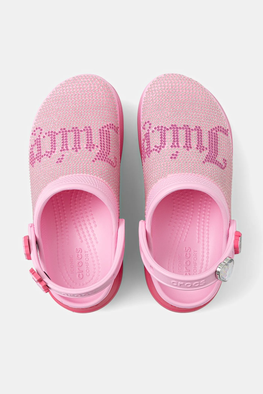 Crocs sliders Juicy Couture Bae Clog pink color at PRM US