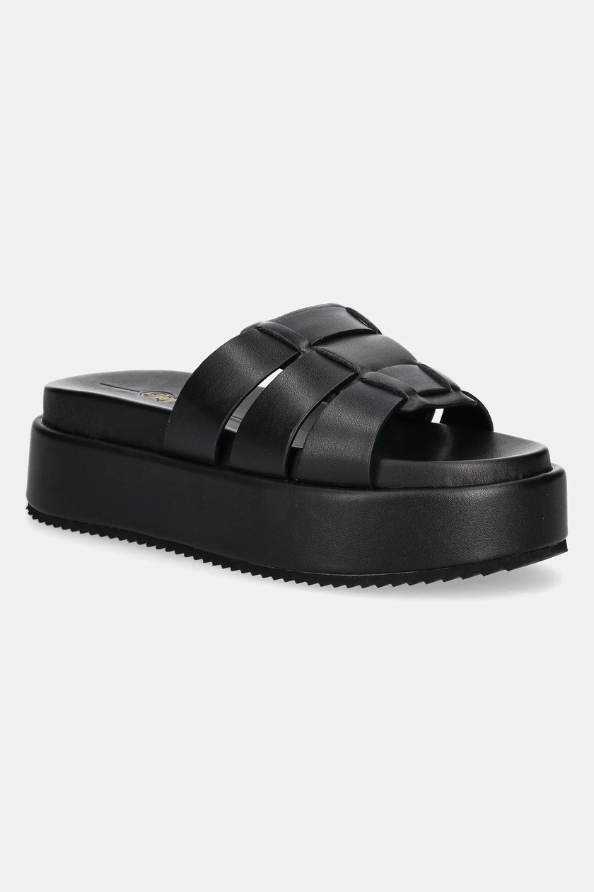 A2B25■ ※ lulu※ Answear.LAB klapki zamszowe damskie kolor czarny | Answear.com