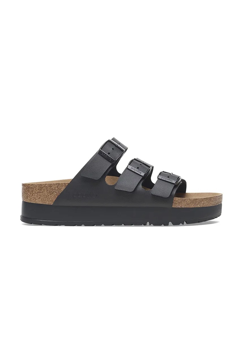 Birkenstock klapki zamszowe Zürich damskie kolor czarny