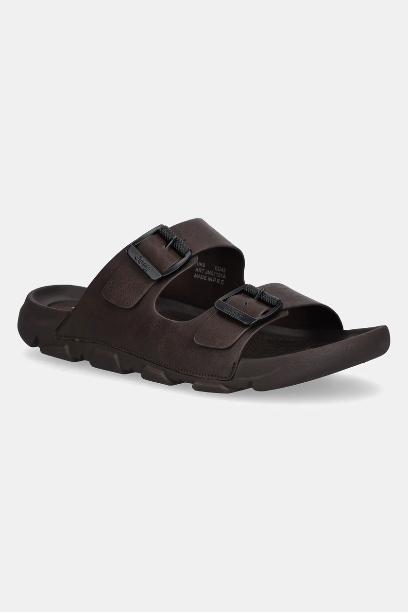 Birkenstock klapki skórzane Boston Bold Gap męskie kolor