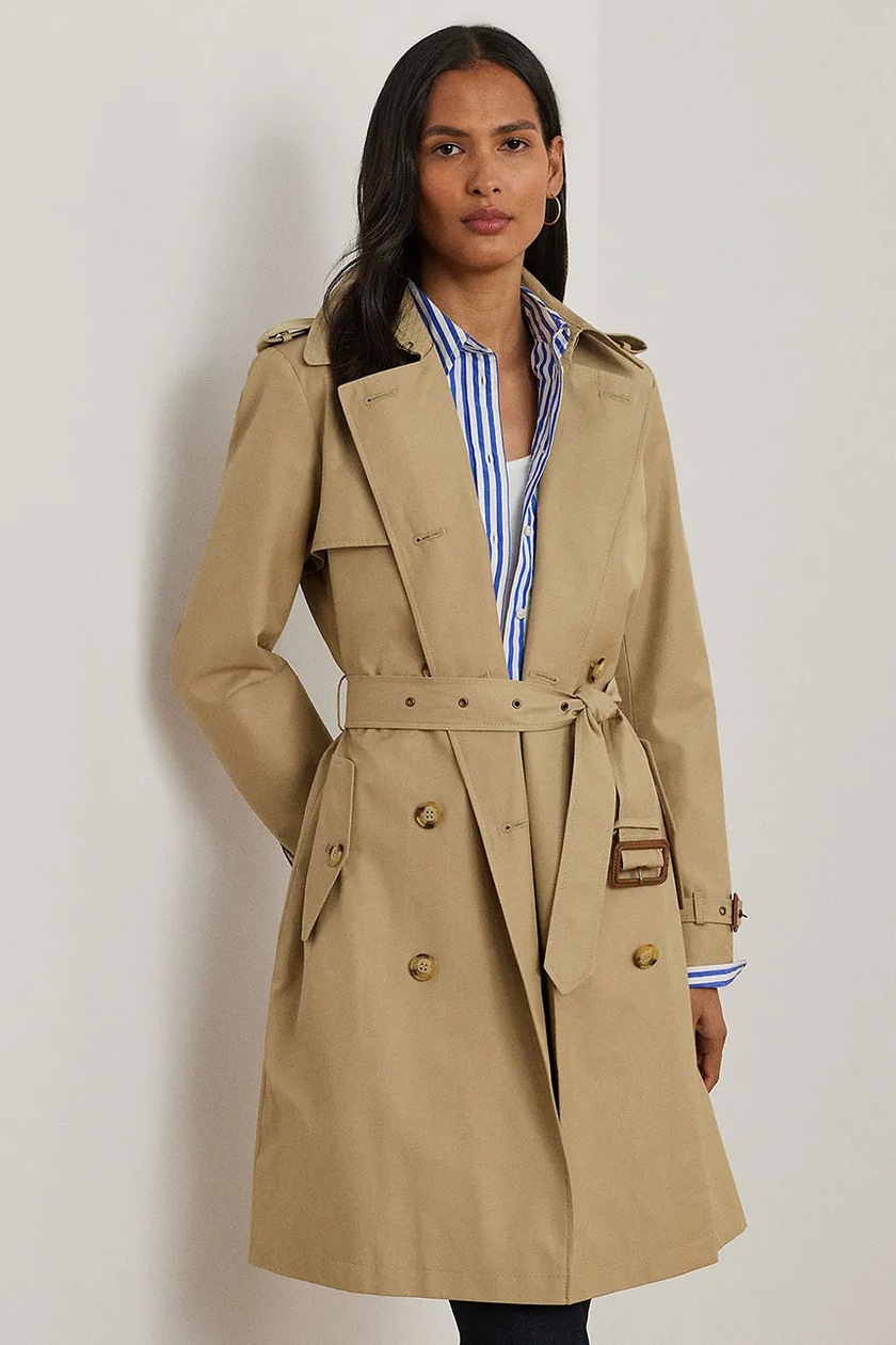 アウターその他 LAUREN RALPH LAUREN Woman Trench coat Ivory 297967126 002 LAUREN RALPH LAUREN: women's trench coat - Ivory | Lauren